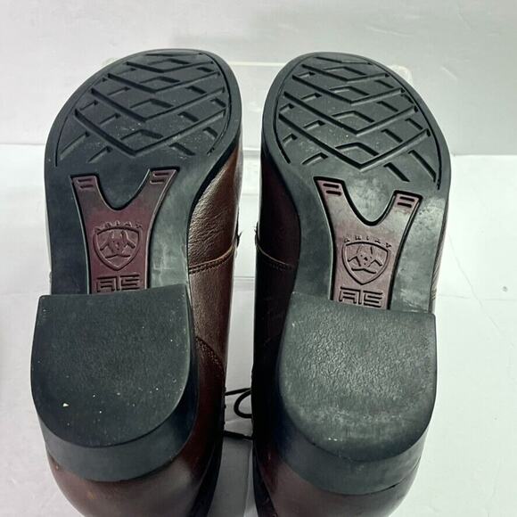 Ariat Boot Women 8.5 Brown Montana Lace Up Kiltie Western Ankle Leather Stitched - Picture 10 of 13